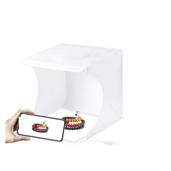 20cm Mini Studio Light Box LED Studio Panel Photo Shooting Tent 6 Backgrounds Shadowless Lightbox Kit Photography Soft Box ,Professional Equipment