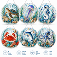 thumbnail image 1 of 20cm Ocean Theme Acrylic Diamond Painting Kit, 5D DIY Craft Pendant Ornament, Clear Marine Hanging Accessory for Beginners, Gifts, Bags & Home Decor, 1 of 9