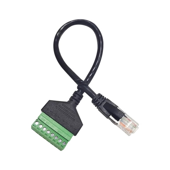20cm RJ45 to Screw Terminal Block 8p Connector Ethernet Crystal Head-Male to 8 Pin Screw Terminal Network Adapter