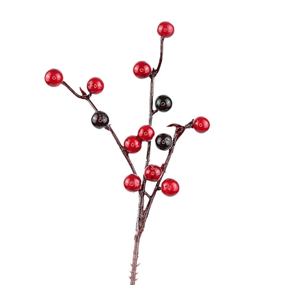 20cm Realistic Red Branch Christmas Tree Decoration Myrtle Red Christmas Season
