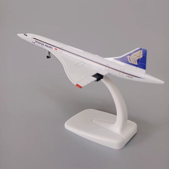 20cm Singapore Airlines Concorde Supersonic Airliner Model with Wheels and Landing Gear Ages 14+