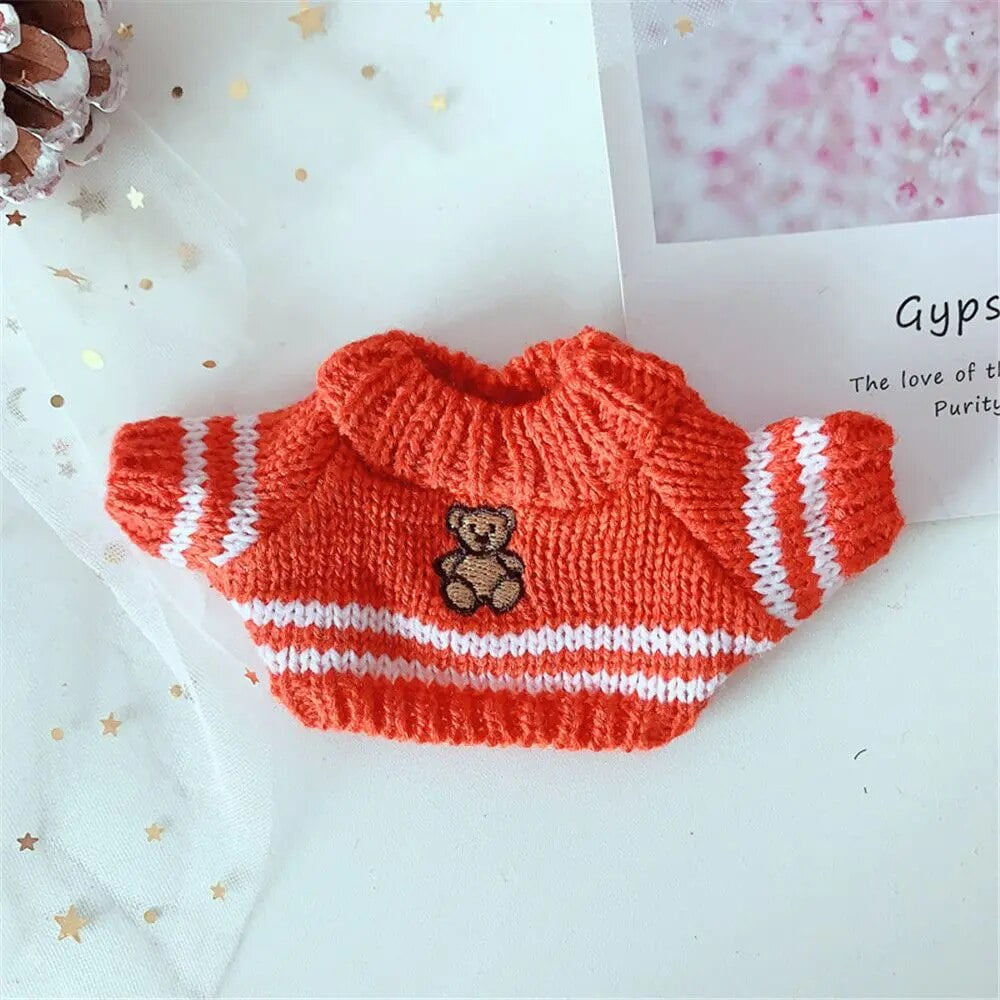 20cm Soft Animal Dolls Sweaters Clothes Cartoon Parttern Mini Yellow ...