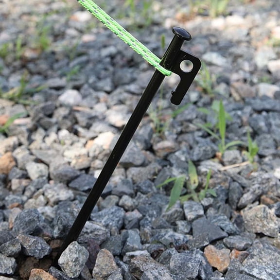 20cm Thickened Carbon Steel Tent Stakes, High-Strength Windproof Ground Nails for Camping Tent and Canopy Fixing