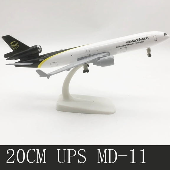20cm UPS MD-11 Airplane Model with Wheels and Landing Gear Ages 14+