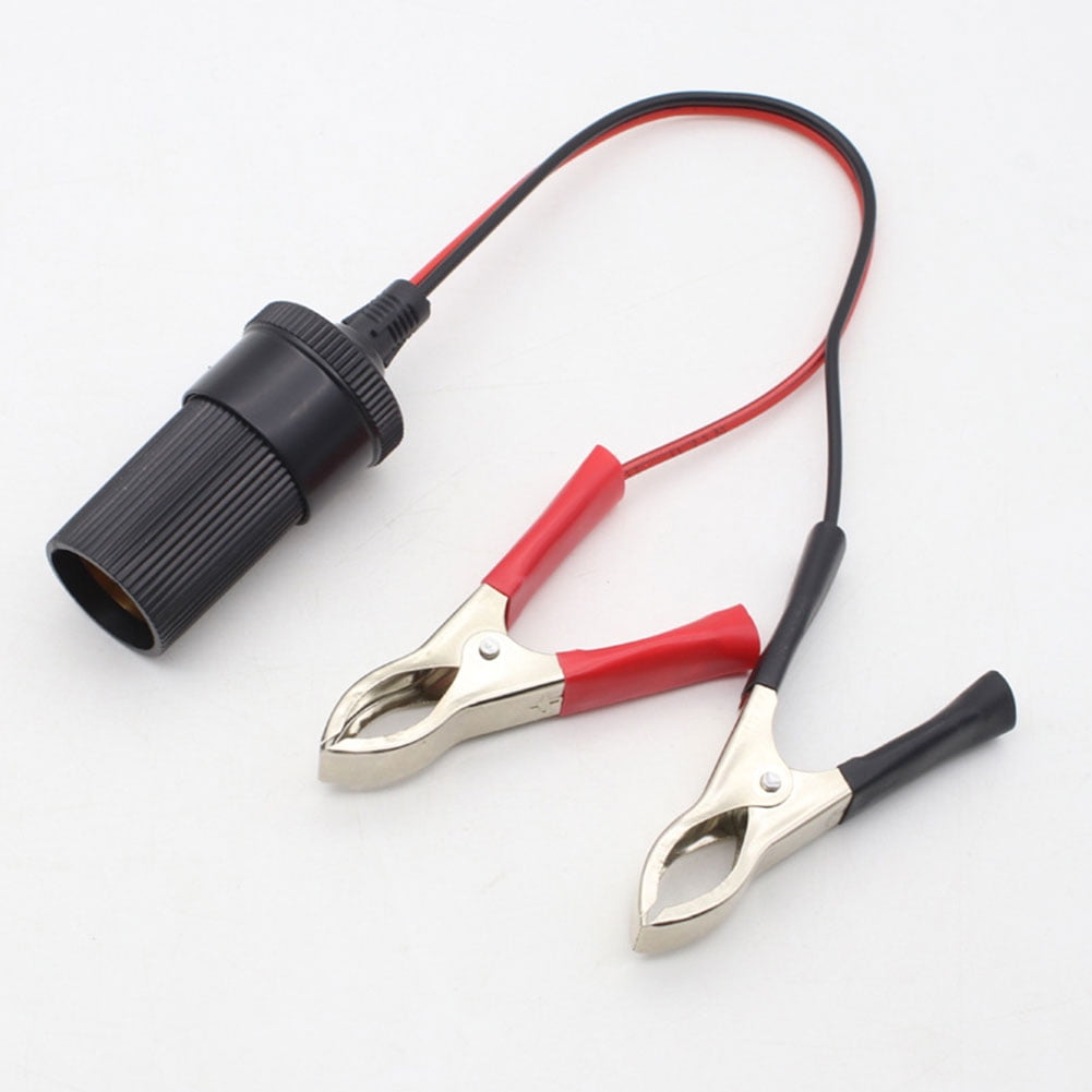 20cm Universal 12V Vehicle Battery Terminal Clip-on Cigarette Lighter ...