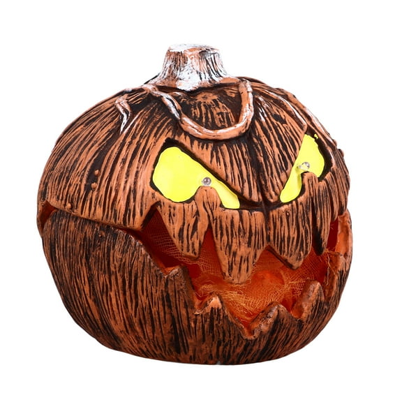 20cm Voice Activated Pumpkin Lifting Lighting Pumpkin Decoration for Indoor Lawn Table Halloween Haunted House