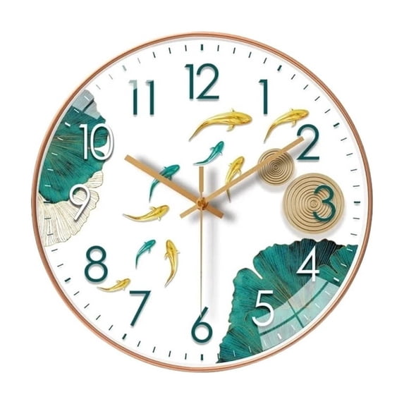 20cm Wall Clocks Hanging Bed Room Living Room Silent Mechanism Battery ...
