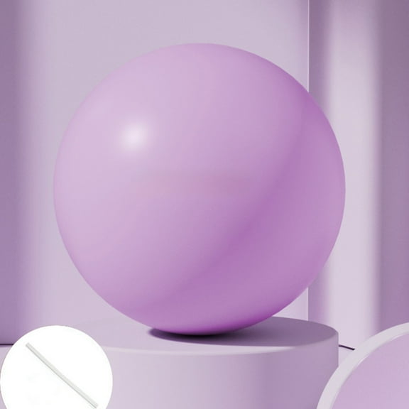 20cm Yoga Ball for Pelvic Floor Recovery, Wenini Small Exercise Ball for Core Strength Pilates, Portable Mini Balance Ball for Home Gym Postpartum Training with Inflatable Rod, Purple