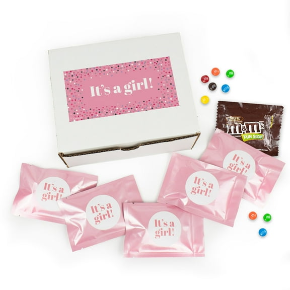 20ct It's a Girl M&M's Baby Shower Candy Favor Packs (20ct) - Milk Chocolate- by Just Candy
