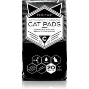 20ct Paw Inspired Activated Carbon Cat Pads | Generic Refills for Tidy Cats Breeze Cat Litter Box Pads System | Cat Pee Pads 16.9'' x 11.4''