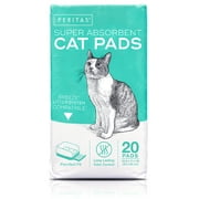 20ct Paw Inspired Cat Pads | Generic Refills for Tidy Cats Breeze Cat Litter Box Pads System | Cat Pee Pads 16.9'' x 11.4''