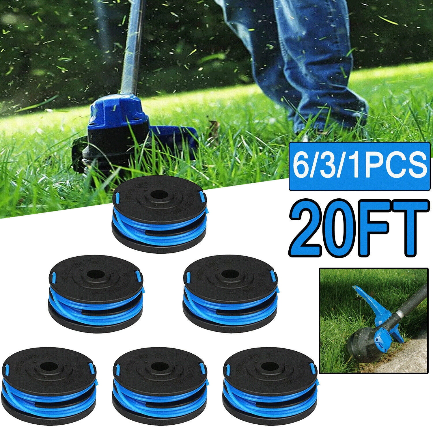 20ft 0.065" Replacement Spool Line for Kobalt KST 120X String Trimmer