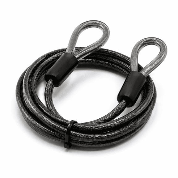 20ft 1/2 Inch Heavy Duty Braided Steel Security Cable with Loops