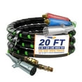 thumbnail image 1 of TORQUE 20ft 3 in 1 ABS & Power Air Line Hose Kit Airline Air Hose Wrap 7 Way Electrical Cable Air Lines with Handle Grip Airlines for Semi Truck Trailer Tractor, 1 of 2