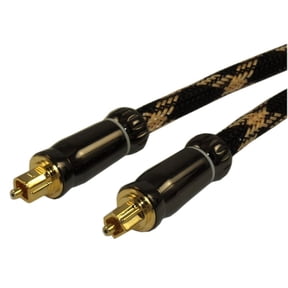 20ft ELITE Toslink Digital Optical Audio Cable (SPDI/F), Metal Connector
