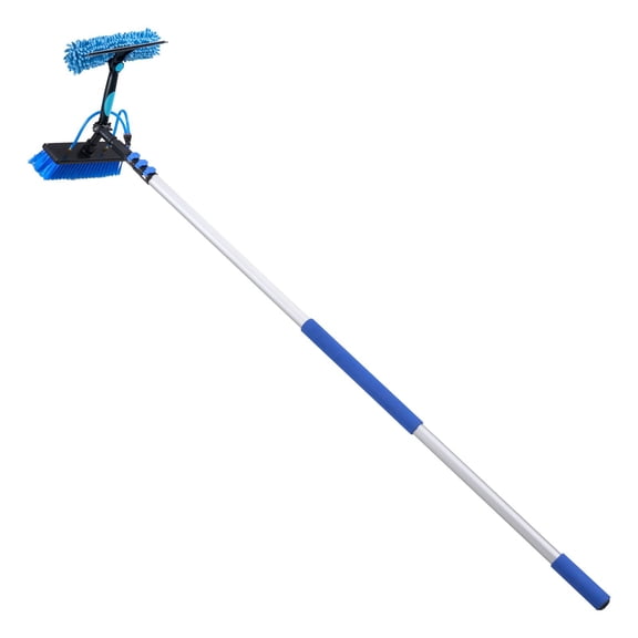 20ft Extendable Water Fed Pole, Rotating Brush, Soap Dispenser