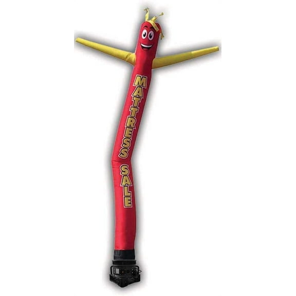 20ft Inflatable Tube Man Guy Puppet Dancer - Mattress Sale Red/Yellow - Complete with 1HP 2 Speed Air Blower