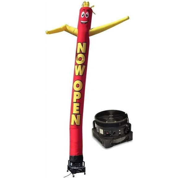 20ft Inflatable Tube Man Guy Puppet Dancer - Now Open Red/Yellow - Complete with 1HP 2 Speed Air Blower