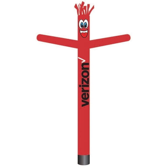 20ft Inflatable Tube Man Guy Puppet Dancer - Verizon Red - Complete with 1HP 2 Speed Air Blower