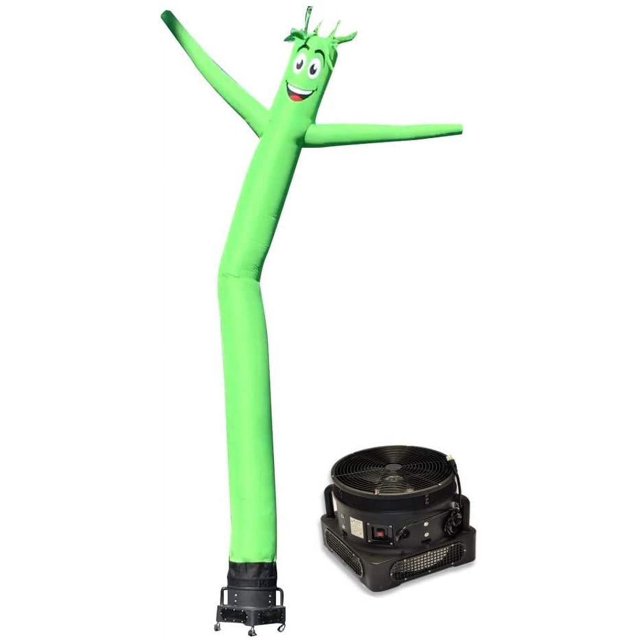20ft Inflatable Tube Man Guy, Solid Lime Green Color - Complete with ...