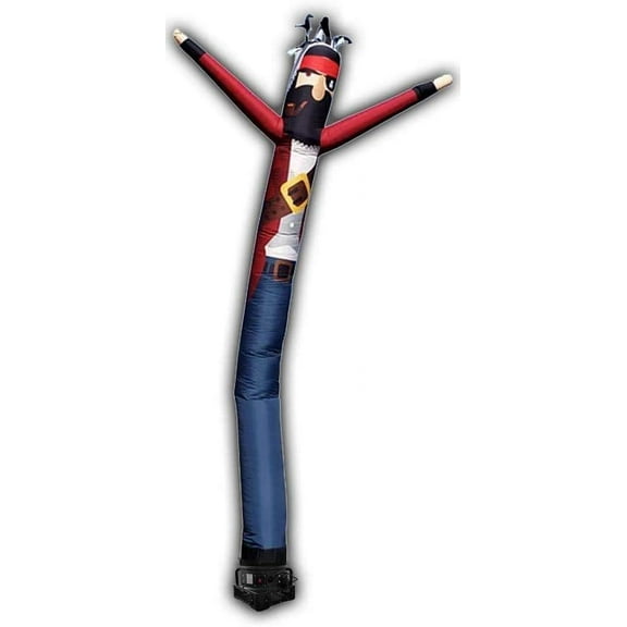 20ft Inflatable Tube Man Pirate Red/Blue - Complete with 1HP 2 Speed Air Blower