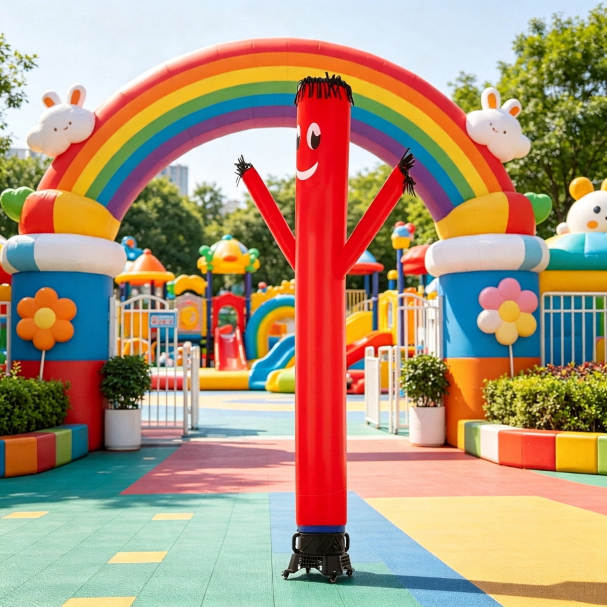 20ft Inflatable Tube Man Set with 1 HP Blower, Wacky Waving Air Dancer for Outdoor Advertising & Store