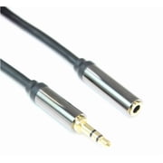 20ft PREMIUM SHIELDED 3.5mm Mini-Stereo TRS Male to FEMALE EXTENSION Cable