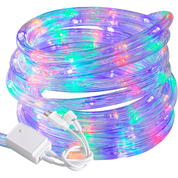 20ft Rope Lights Outdoor, Connectable & Flexible Tube Lights with 8 Modes, Waterproof Multicolor LED Rope Lighting for Deck, Garden, Pool, Patio,Bedroom, Party, Indoor Outdoor & Christmas Decor