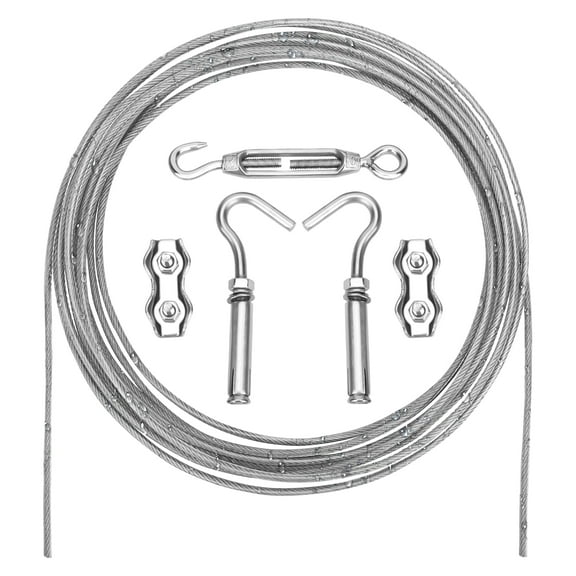 EEEkit Stainless Steel Clotheslines, Waterproof Clothes Rope Cable Non-Slip Heavy Duty