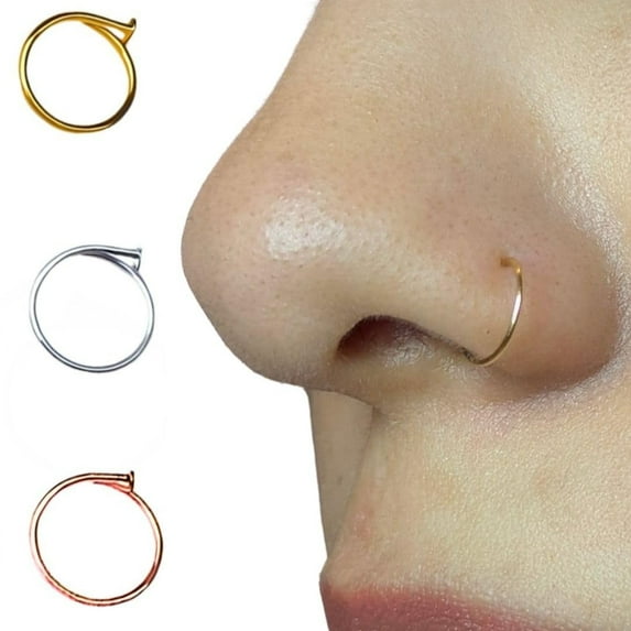 Ellie J 14k Gold Filled Adjustable Hoop Nose Ring, 20g, 6-7mm