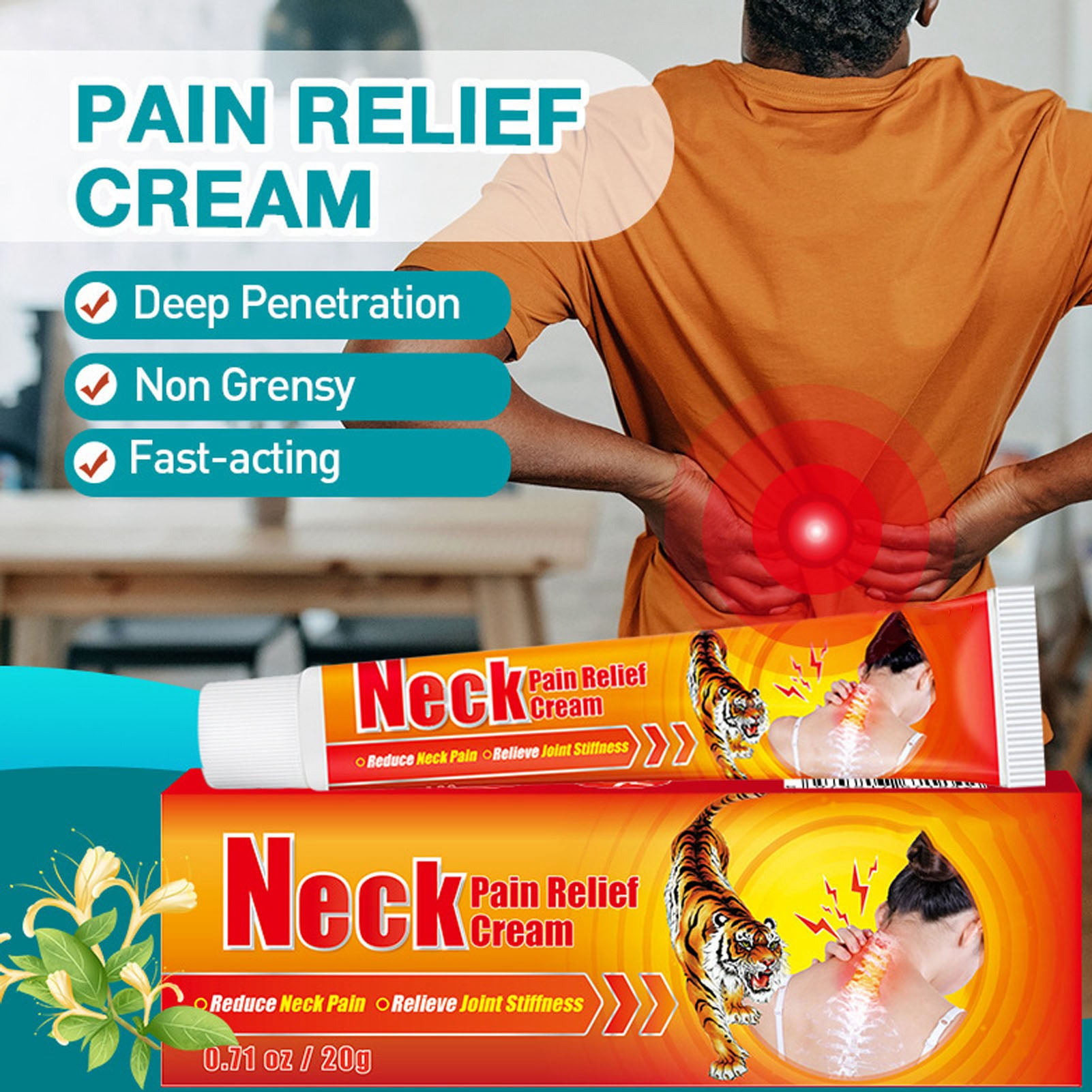 20g Arthritis Pain Gel, Muscle Pain Relieving Cream, Pain Relieving