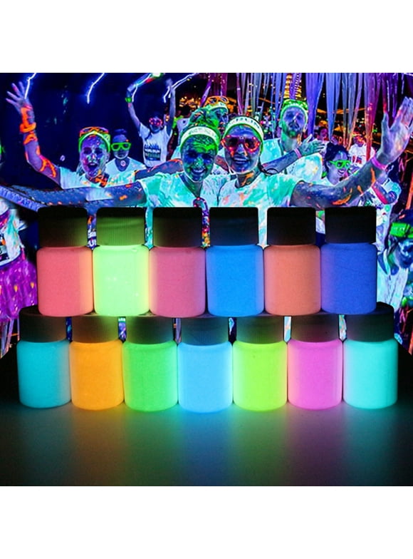 20g Glow in Dark Fluorescent Powder Pigment Painting Nail Body Art Party Decor Gold Rare Earth and Water-based Environme