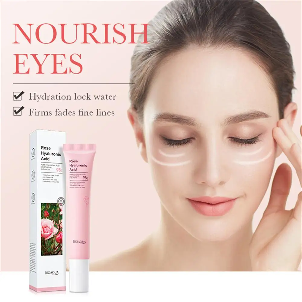 20g Rose Hyaluronic Acid Eye Cream Moisturizing Anti Wrinkles Friming
