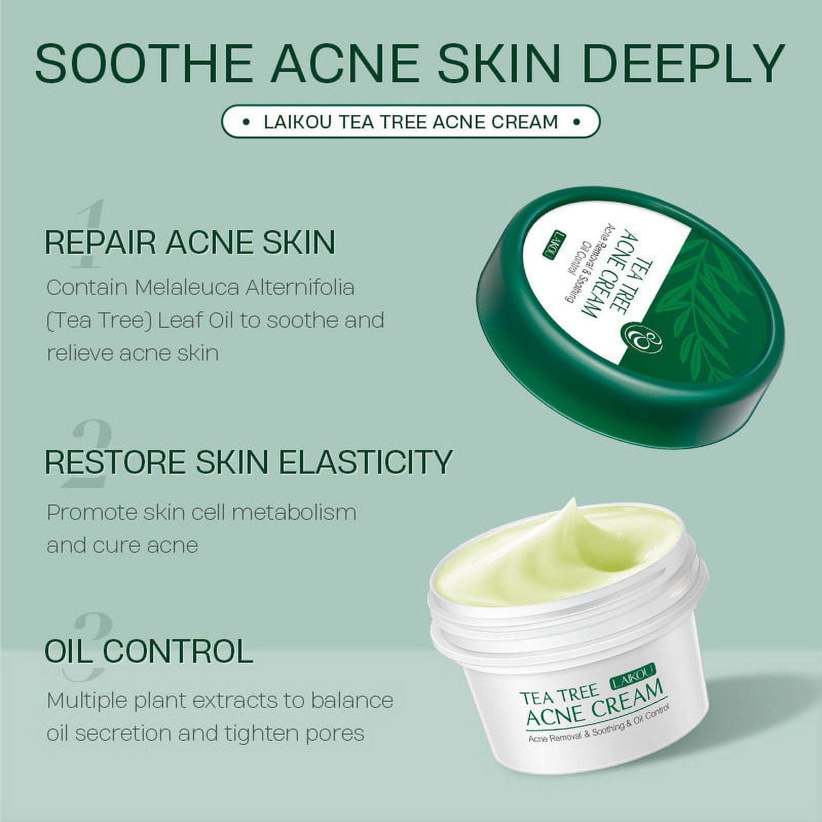 20g Tea Tree Anti Acne Face Cream Oil Control Shrink Pores Cream