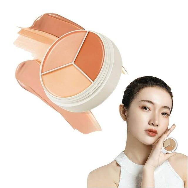 20g Triple Shade Creamy Concealer Long Lasting Base For Finish Ended