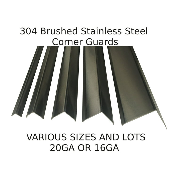 20ga Stainless Steel Corner Guards, Sheet Metal Wall Angle