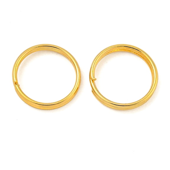 20gs Brass Split Rings Double Loops Jump Rings golden 10x2mm Inner Diameter: 9mm Single Wire: 0.7mm 100pcs/20g