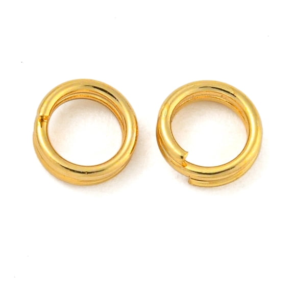 20gs Brass Split Rings Double Loops Jump Rings golden 5x2mm Inner Diameter: 4mm Single Wire: 0.7mm 210pcs/20g