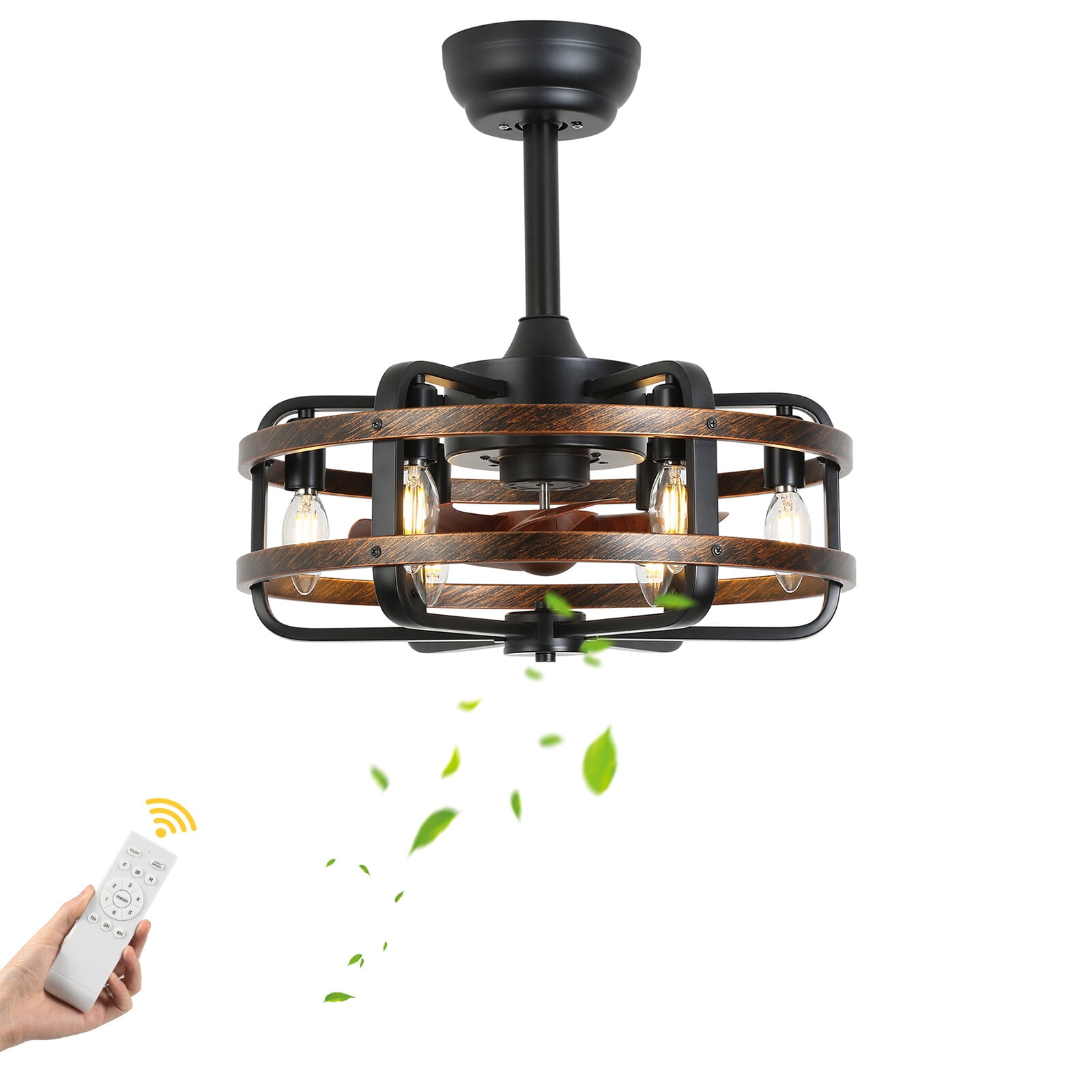 20in Chandelier Ceiling Fan, Ceiling Fan Light with Remote, Ceiling Fan Light