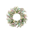 thumbnail image 1 of 20in Easter Berry Wreath, Spring Themed Door Hanging with Red Berries and Greenery, Farmhouse Garland with Pastel Egg Decorations, 1 of 5