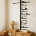 thumbnail image 1 of 20in Elegant Metal Cross Wall Art, Scripture-Inspired Design for Peaceful Living Spaces, Metal Cross Wall Art with Scripture, Indoor Faith-Based Decoration, Decor for Home & Church L, 1 of 10