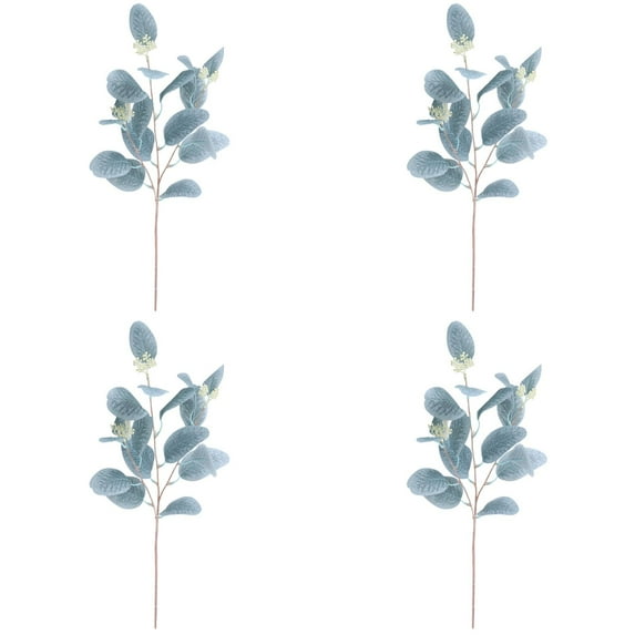 20in Fall Artificial Leaves Stems Silver Branches Autumn Plants for ...