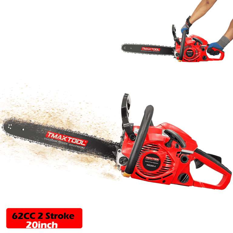58cc Gas Chainsaw 20 Inch Gasoline Powered Chain Saw 2 Cycle Engine