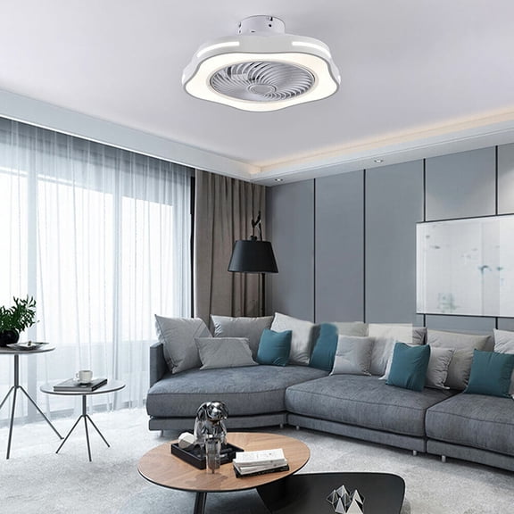 20in Modern Simple Ceiling Fan Light Three Color Temperature W/Remote