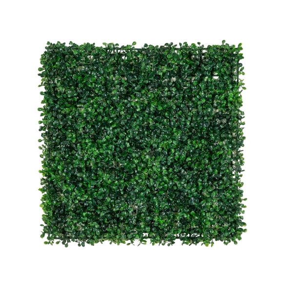 20in. x 20in. Artificial Boxwood Mat Wall Panel - Set of 12