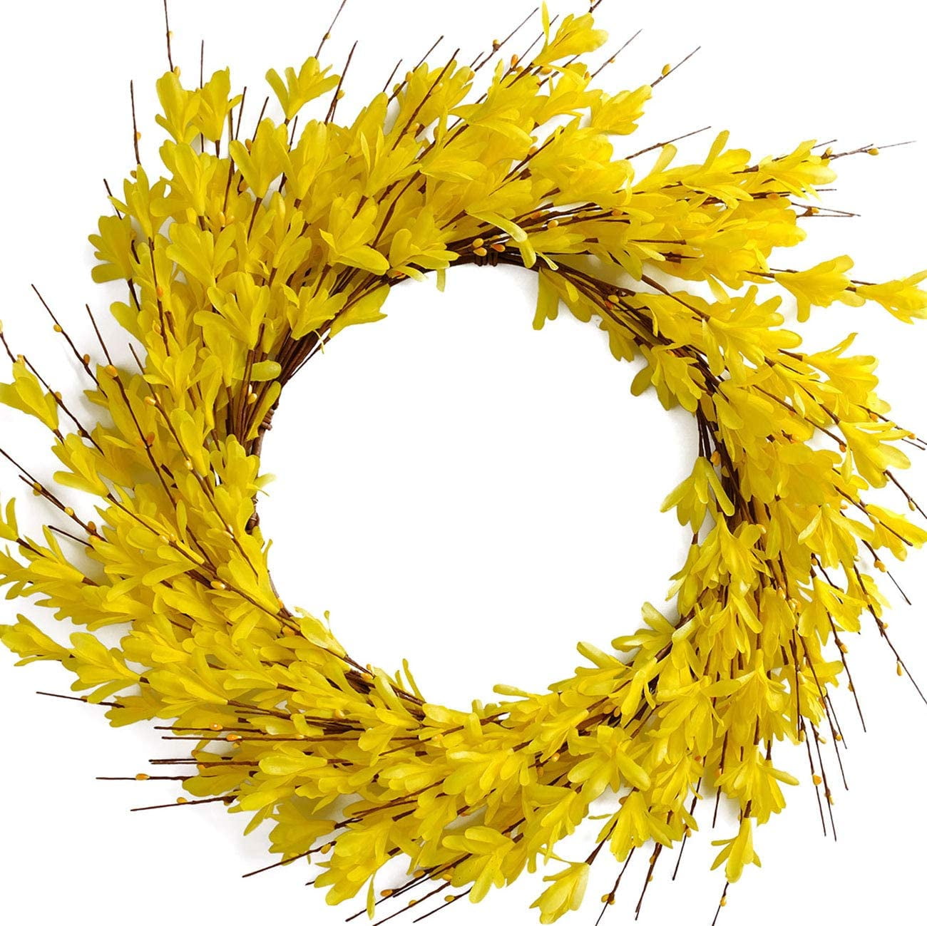 20inch Artificial Forsythia Flower Wreath Spring Summer Fall Wreath ...