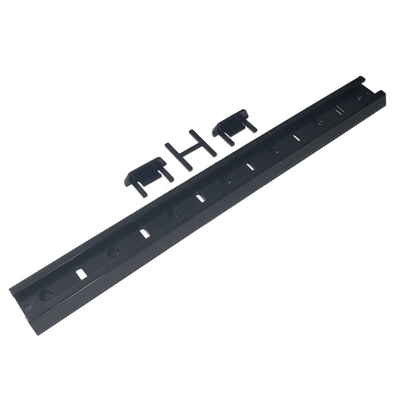 20inch Roll Control System PVC Rail w/ End Caps, Black