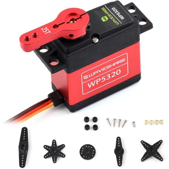 20kg.cm High-Torque 180 Digital Servo, Copper and Steel Gears, Includes Multiple Servo Arms for Versatile Assembly, Water-Resistant and Dust-Resistant Design