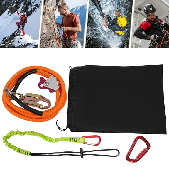 20kn Flip Line, Steel Wire Core Flipline Kit, Tree Climbing Lanyard 3.66m/12ft