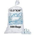 thumbnail image 1 of 20lb Metallocene Ice Bag - 13.5"x28" & (500 Bags) 1.75Mil Printed Ice Bag - Heavy-Duty Plastic Ice Bags - Convenient Bulk Pack for Ice Storage and More, 1 of 6